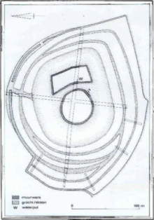 plattegrond van de opgravingen